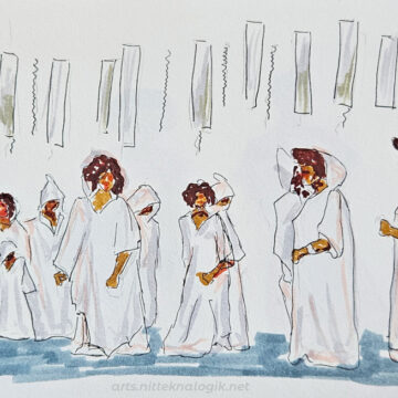 Grupo de mujeres africanas en escena