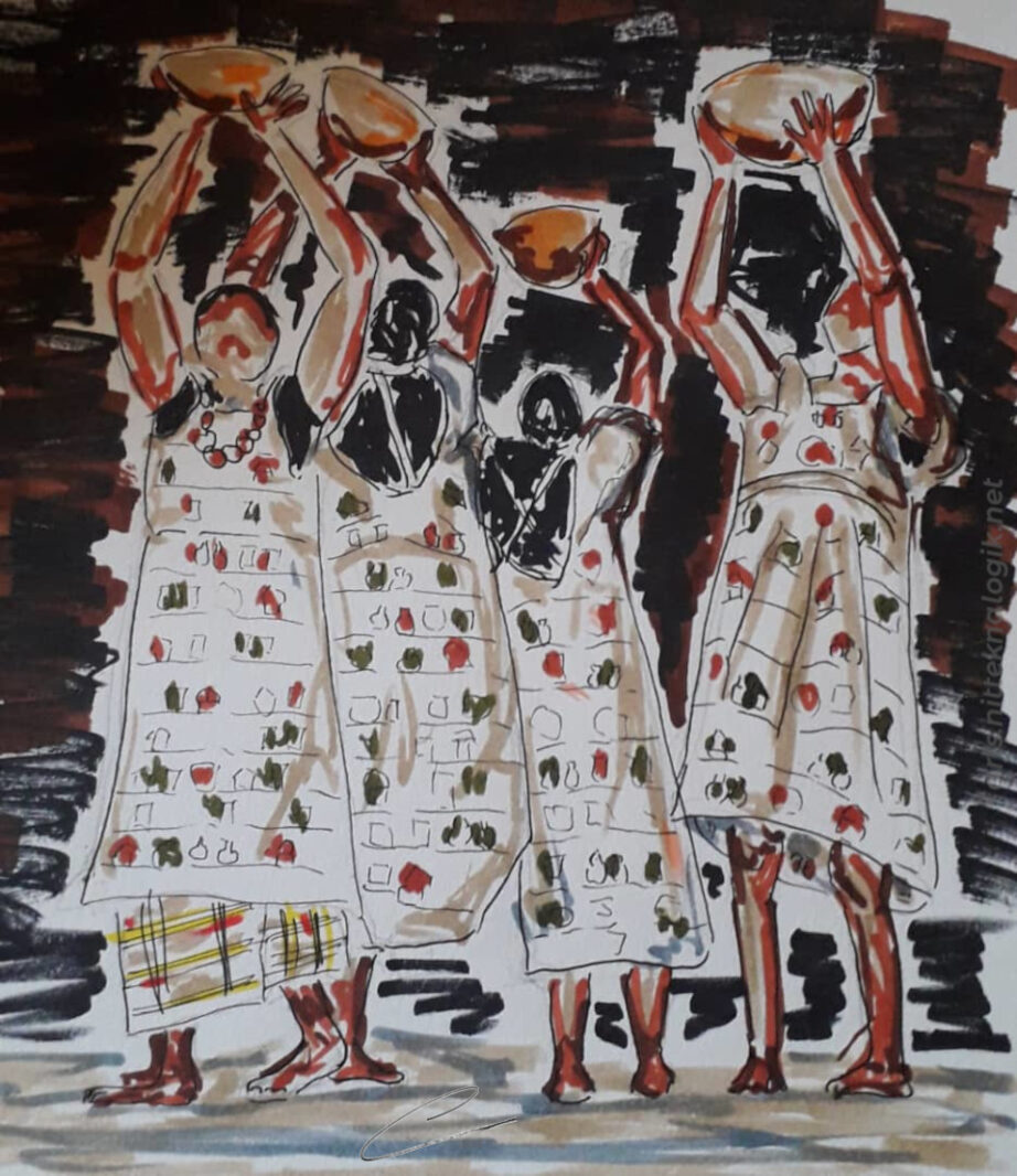 Escena "ritos" de la obra teatral INNA