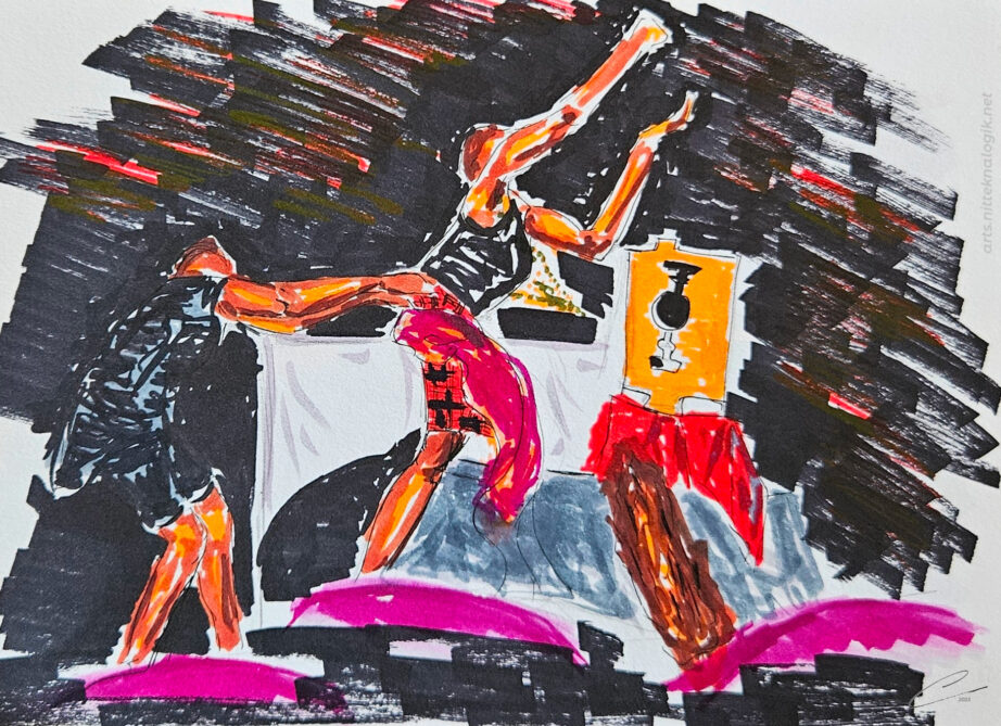 Escena "INNA dice NO" de la obra teatral INNA